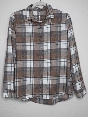 Kuhl Kamila Flannel Long Sleeve Button Down Shirt, Size Medium